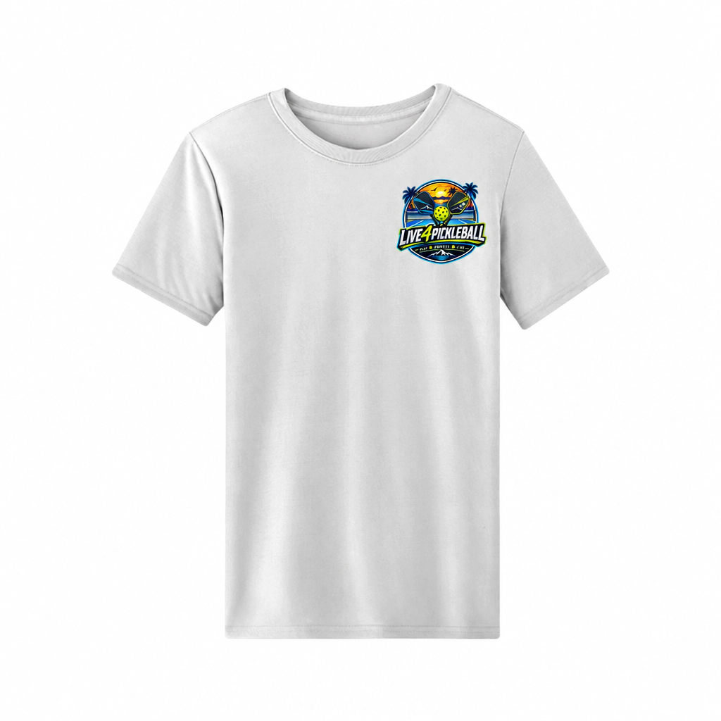 White shirt revised logo mockup